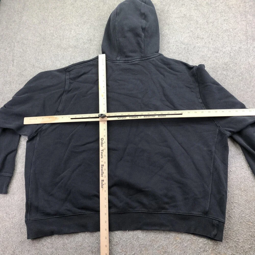 Nike Hoodie Mens 3XL Black Pullover Fleece Sweatshirt Small Swoosh Logo Front